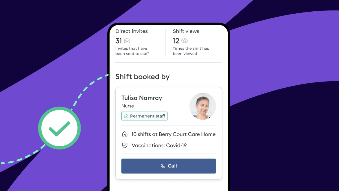 Select and book the best healthcare professional for the shift with one click on the Florence platform