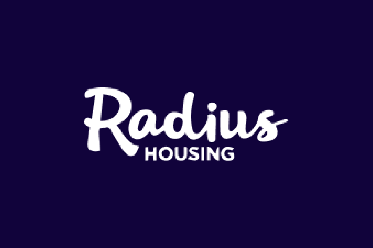 Logo of Radius Housing.