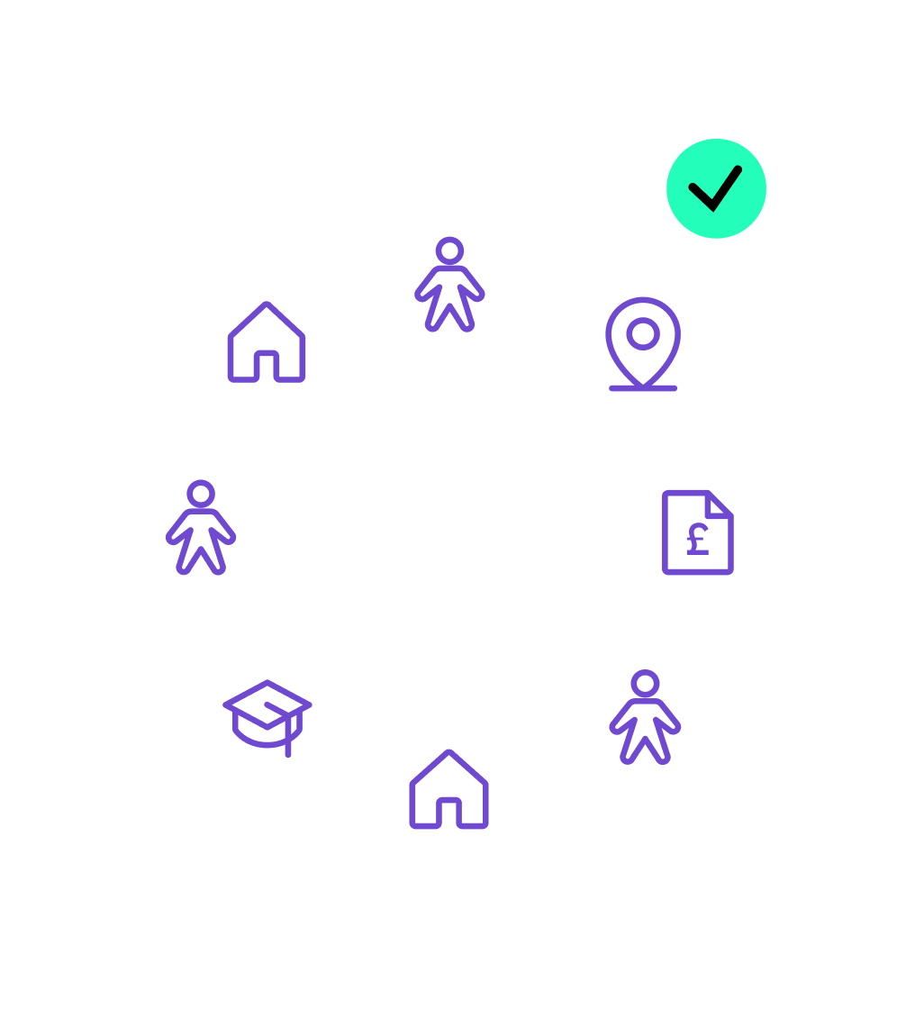 Icons representing a range of case studies showcasing how Florence supports health and care organisations with its solutions.